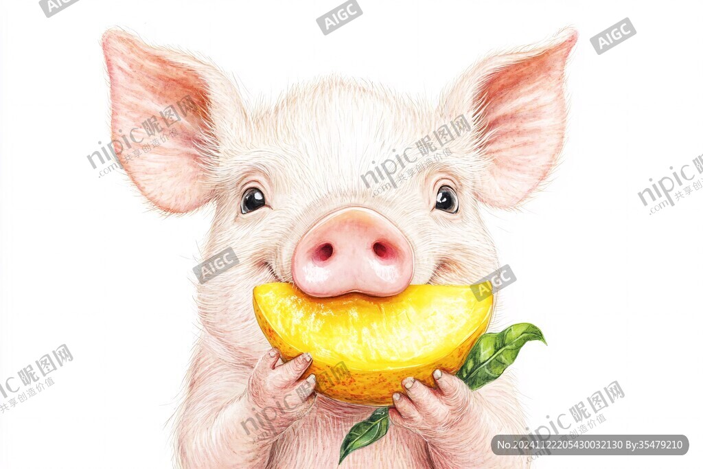 彩铅动物插画