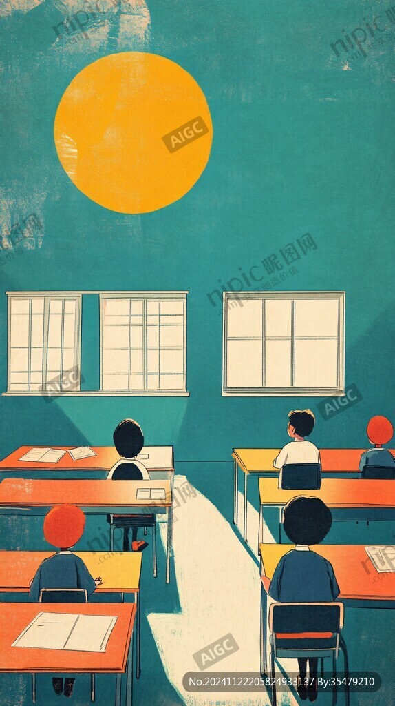 教室插画