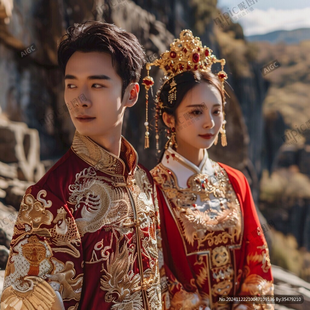 新郎新娘中式风