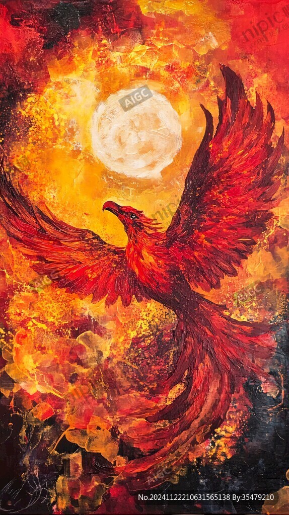 凤凰朱雀插画