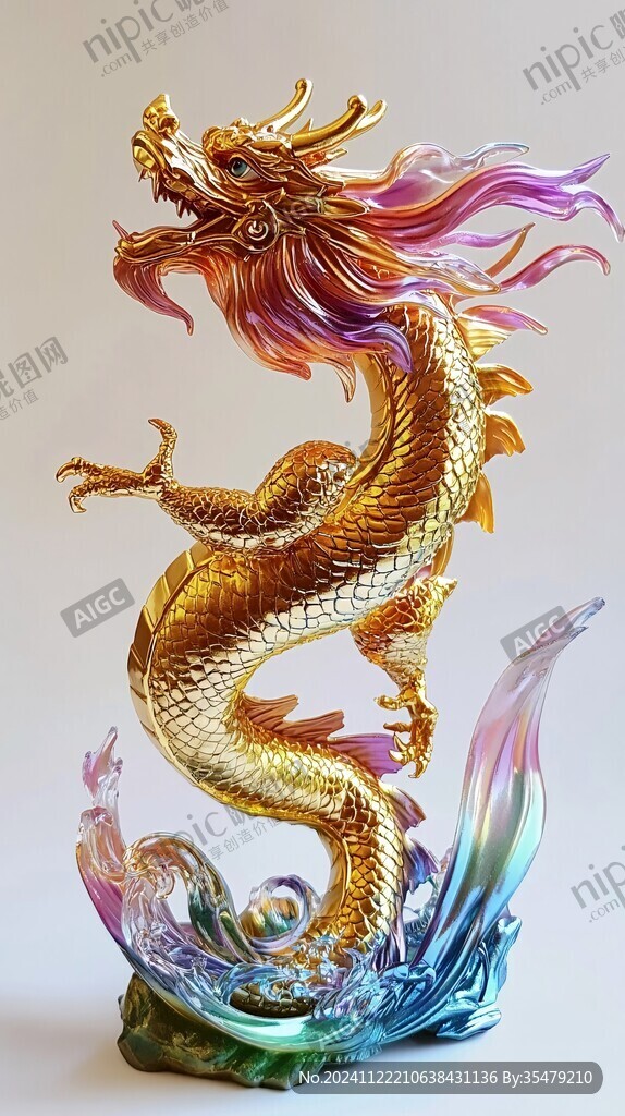 龙年美陈装饰摆件