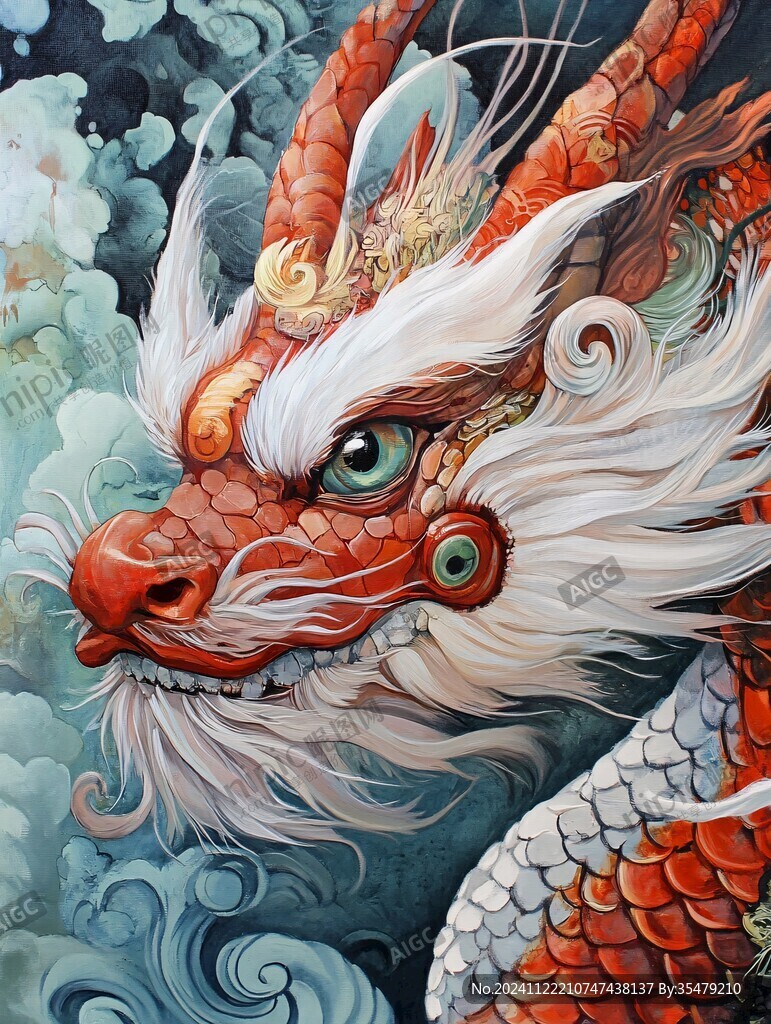 龙凤插画上色