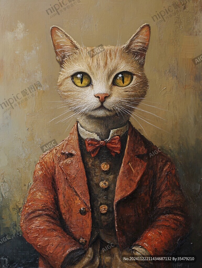 猫咪油画
