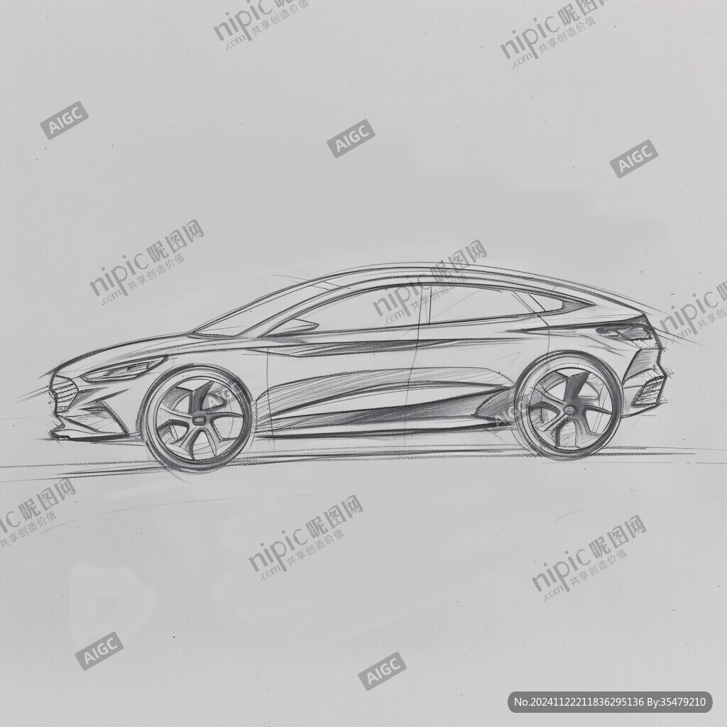 汽车线稿