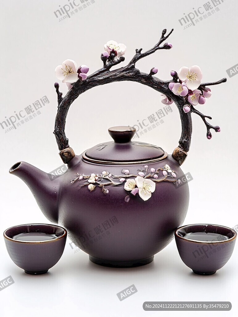 梅花瓷壶