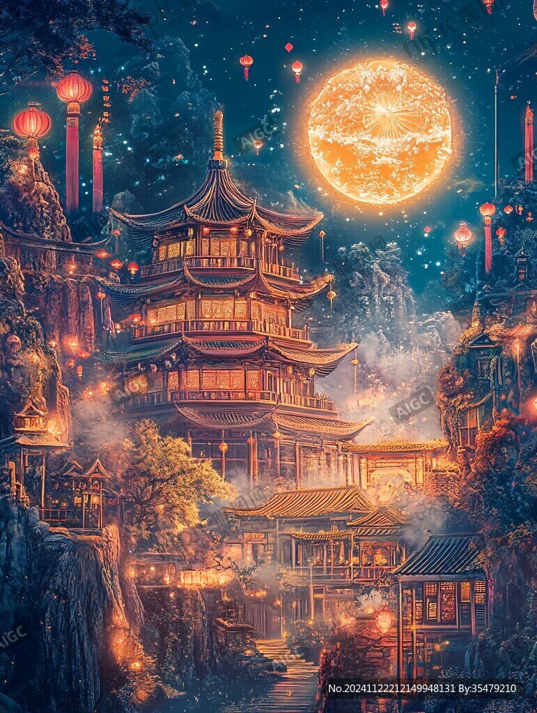 九天楼插画