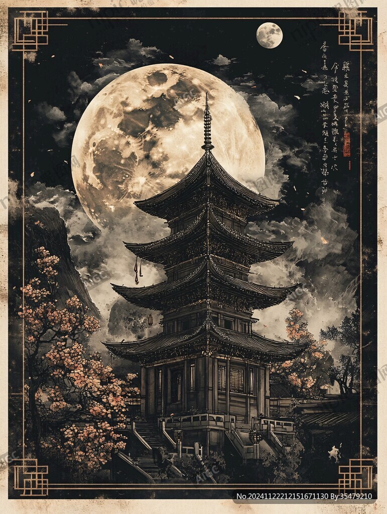 中秋楼阁图