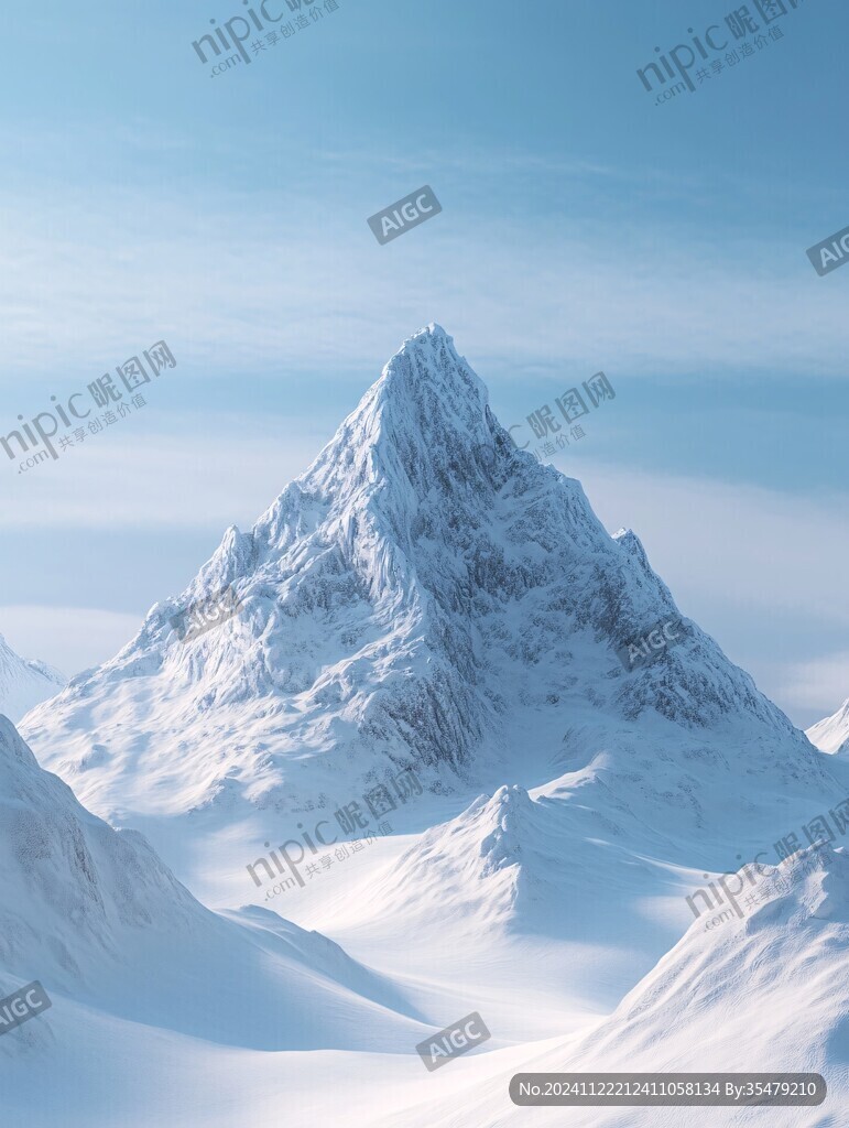 电脑绘画雪山