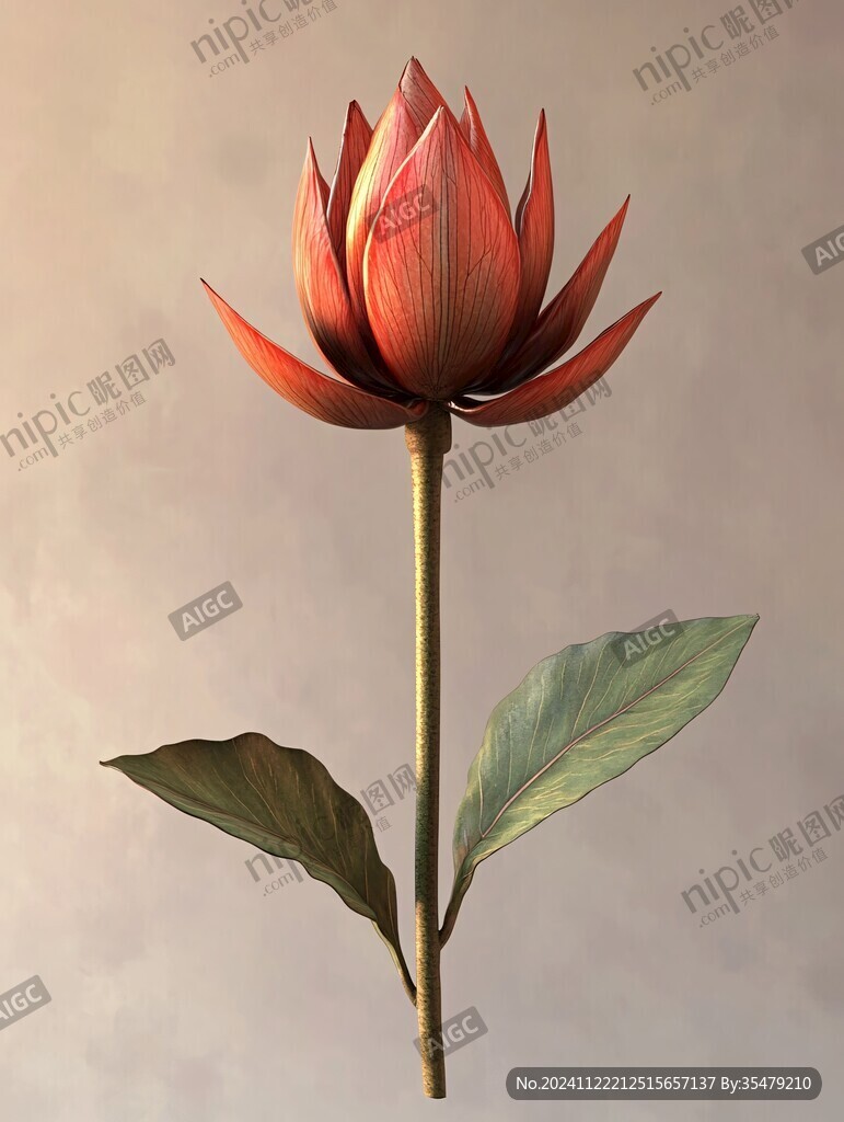 逼真的荷花