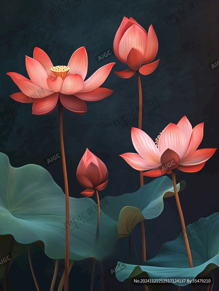 3d荷花背景