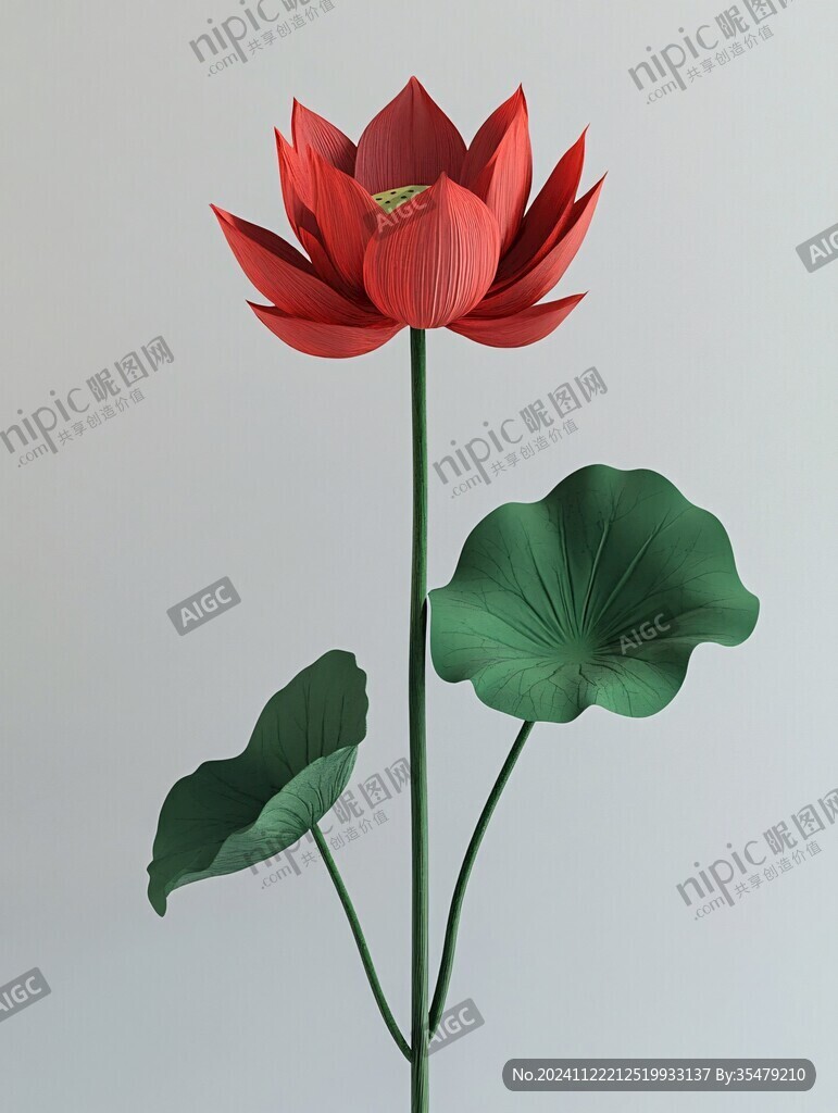 荷花3d花