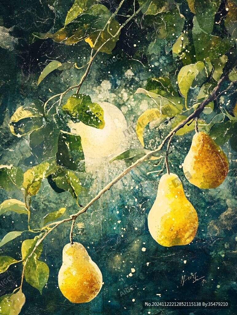 贡梨插画