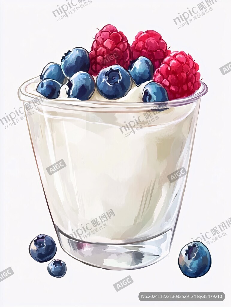 酸奶插画