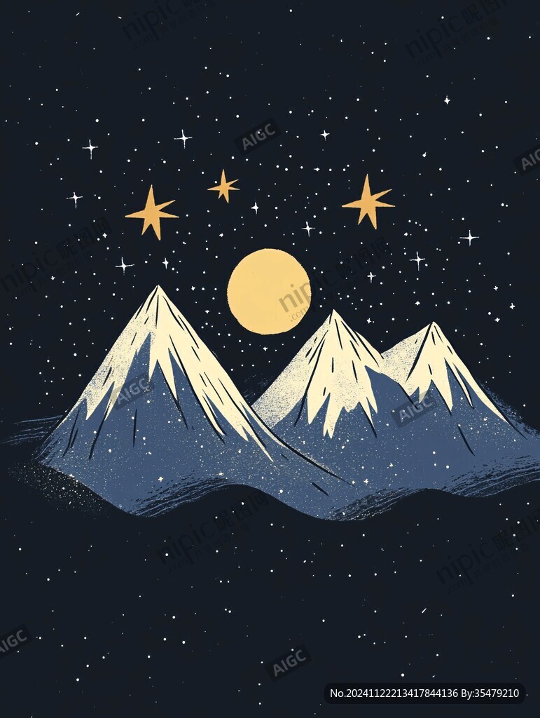 富士山插画