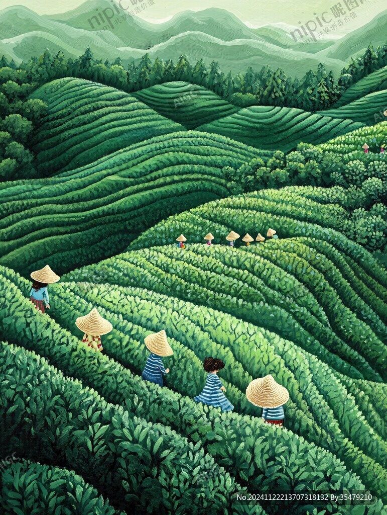 采茶装饰画