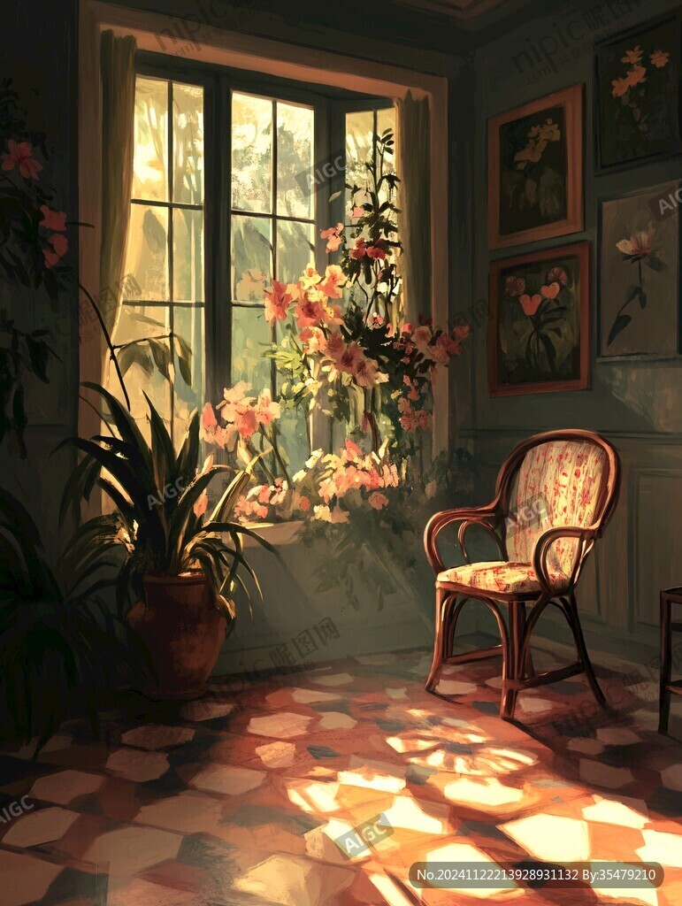 室内场景插画