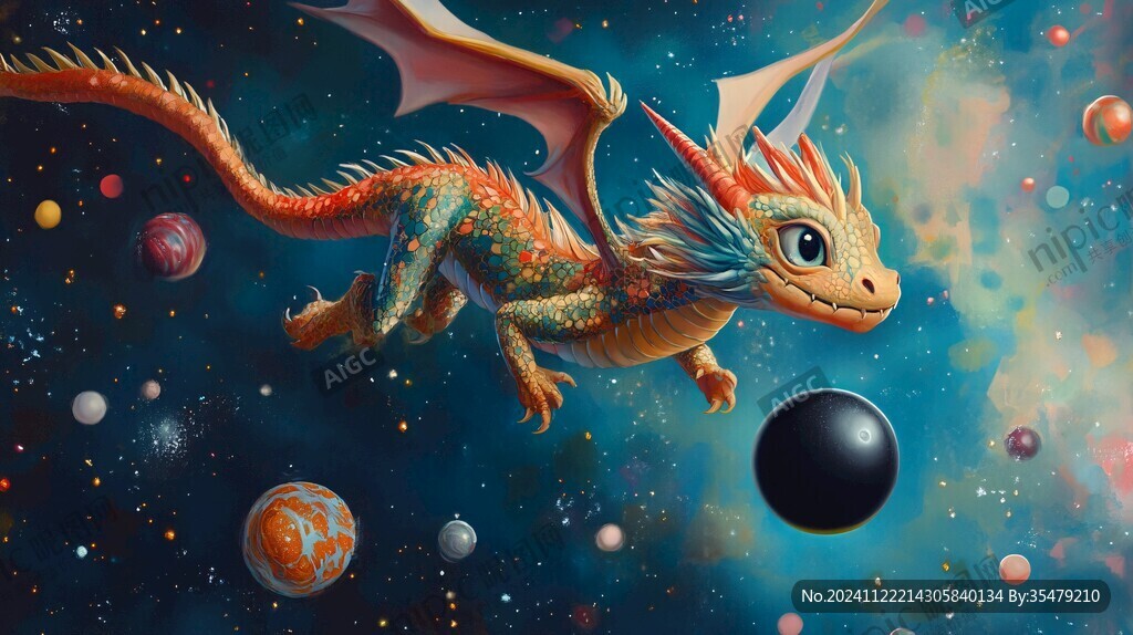 飞龙在天插画