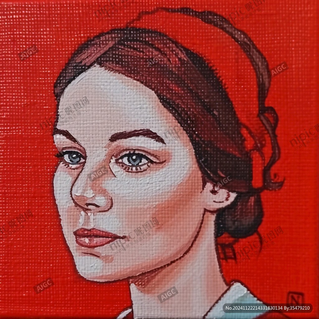 丙烯肖像画
