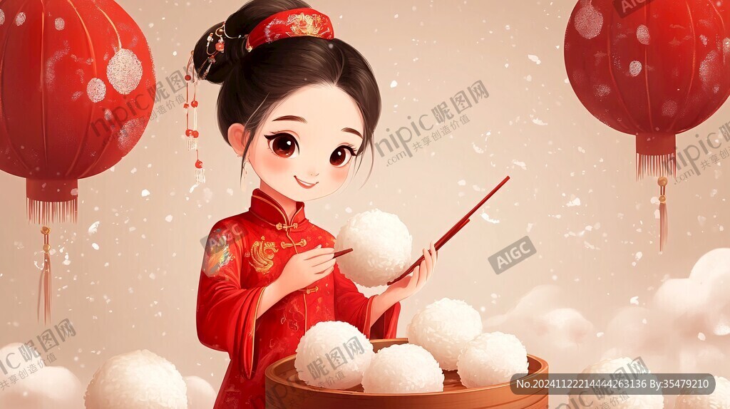 送汤圆的女孩