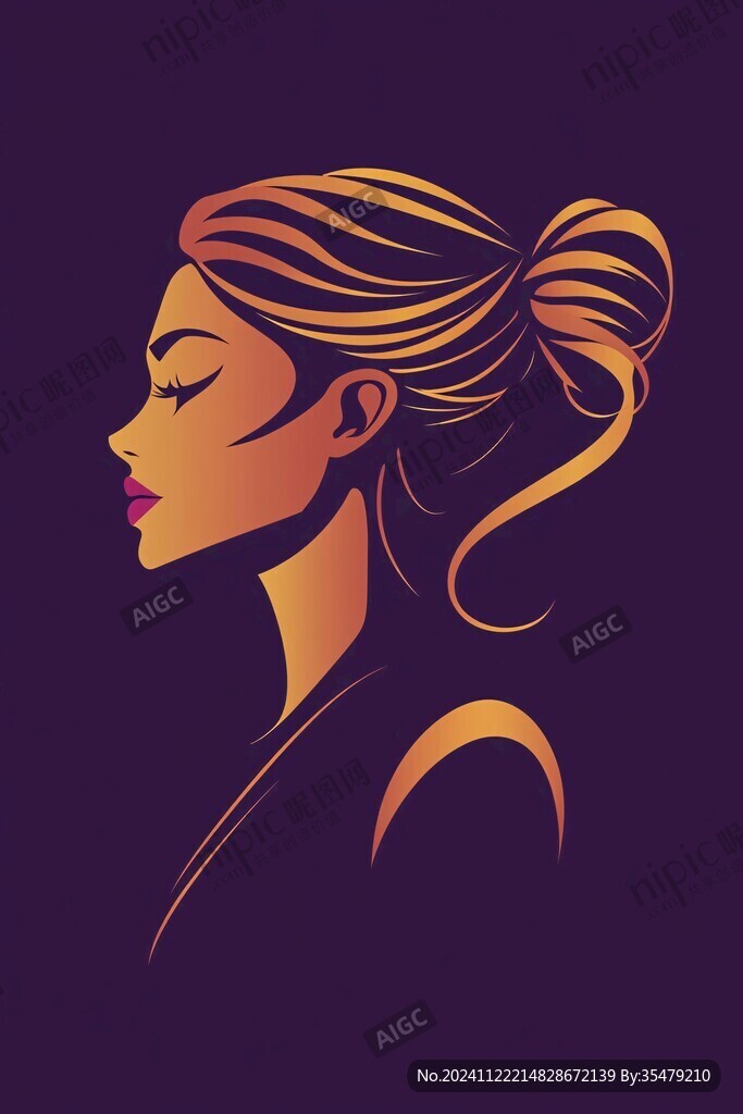 美女人物侧脸