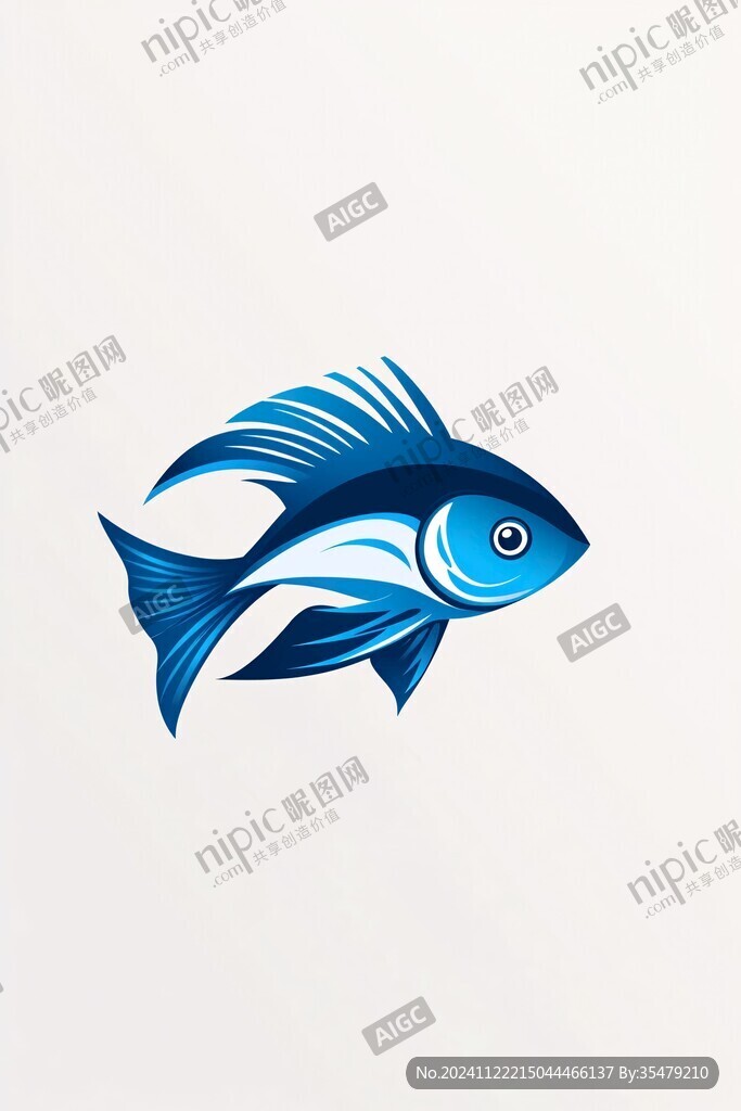 鱼渐变logo