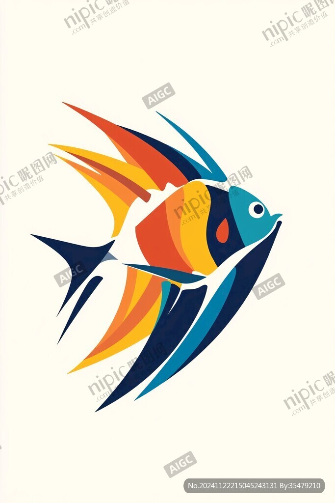 彩色鱼logo