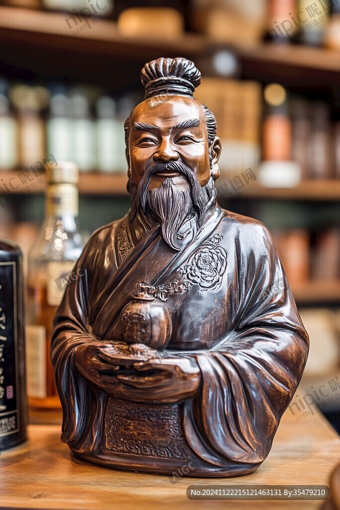 华佗木雕