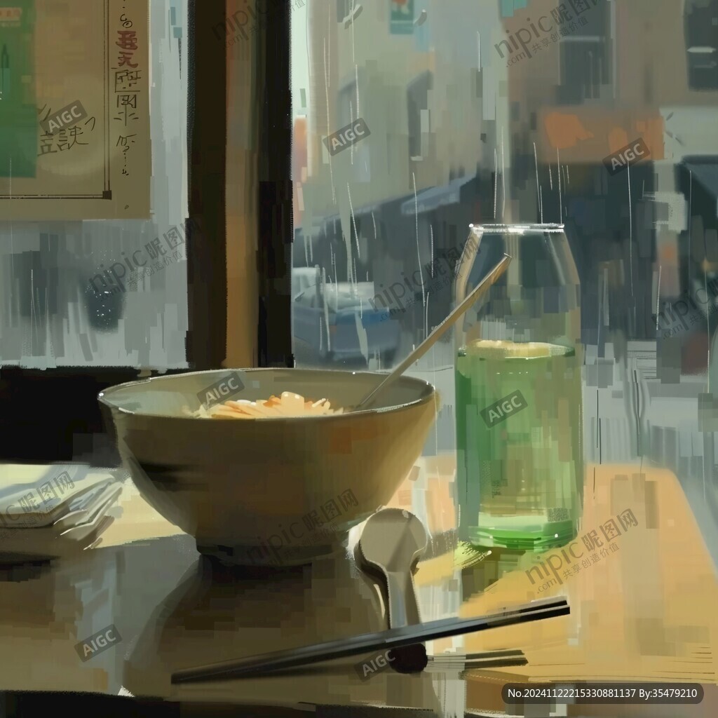 一碗面插画