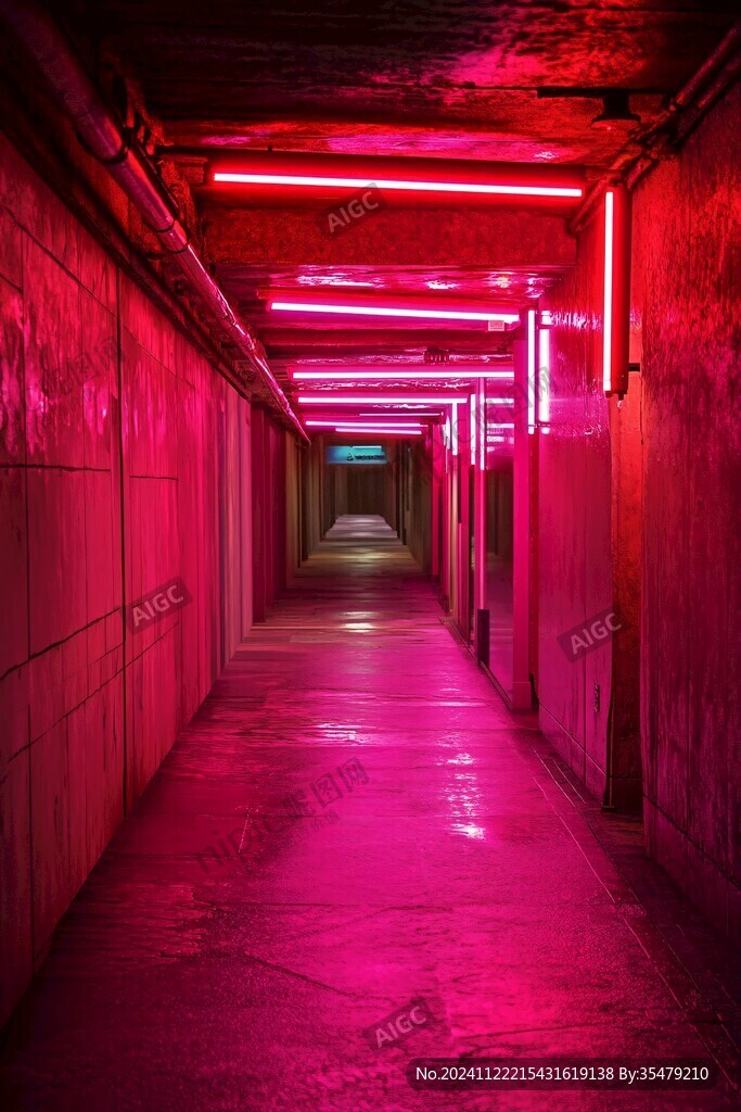 霓虹灯过道