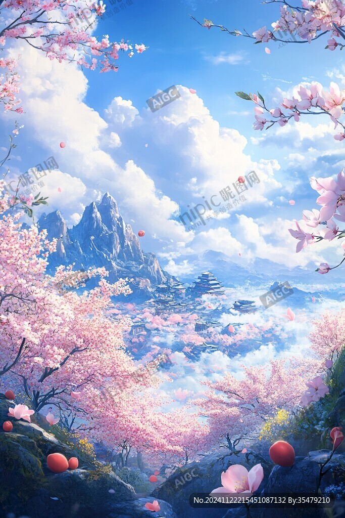 古风场景春暖花开
