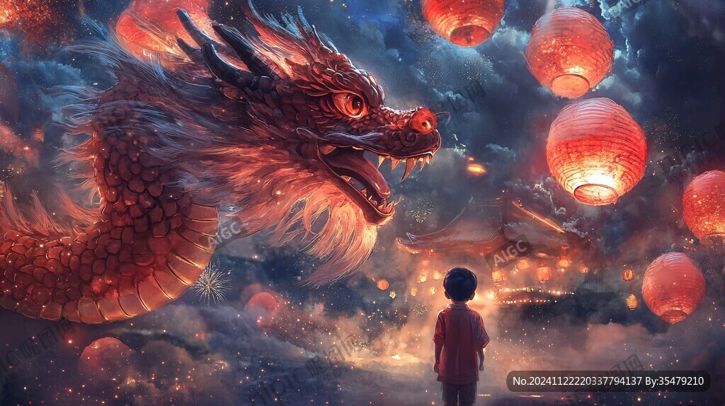 龙年横版插画