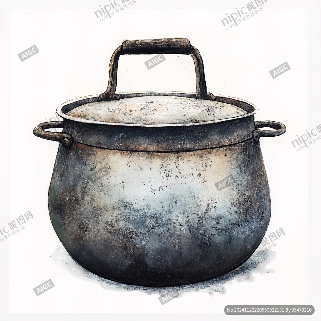 场景插画铁锅
