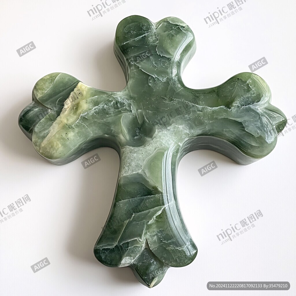 绿色琉璃摆件