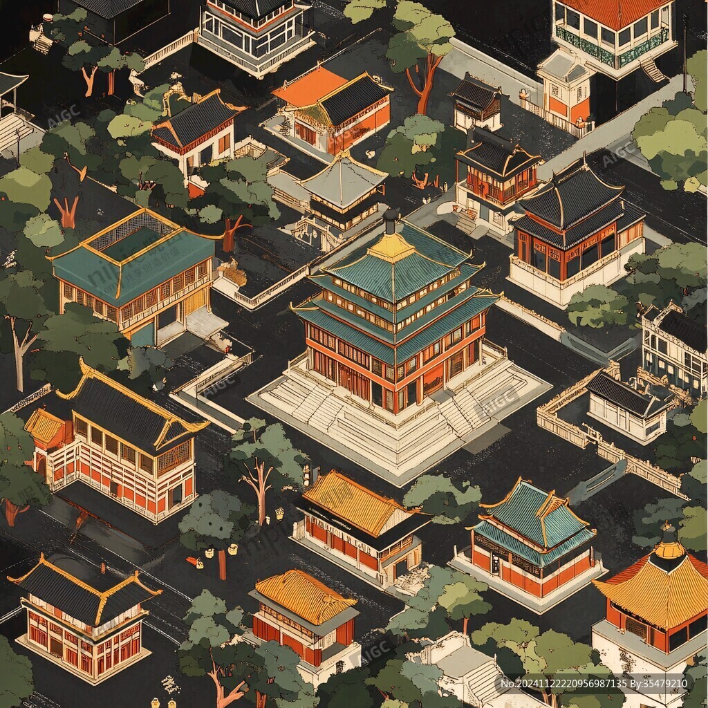 天一阁插画