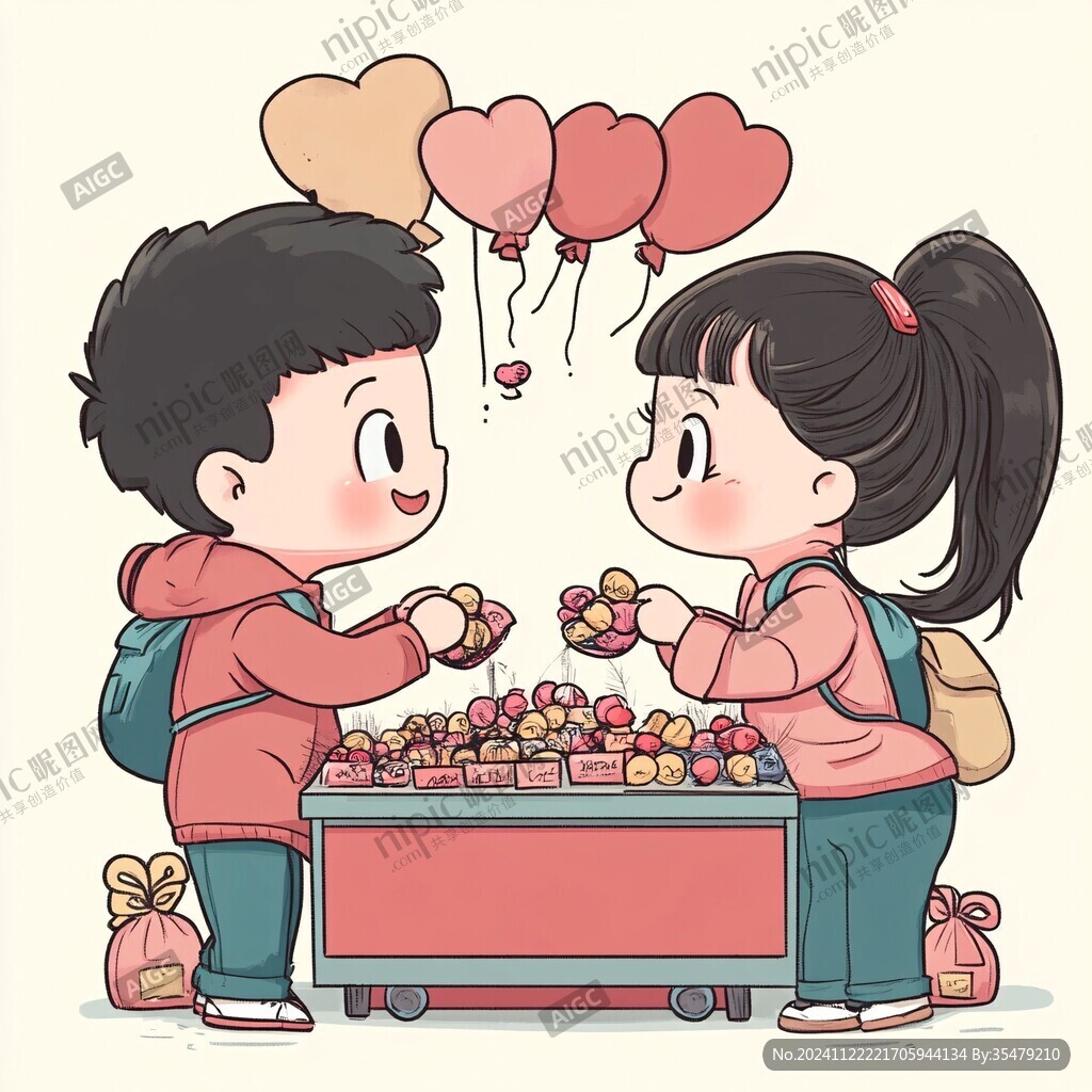 情侣告白卡通形象
