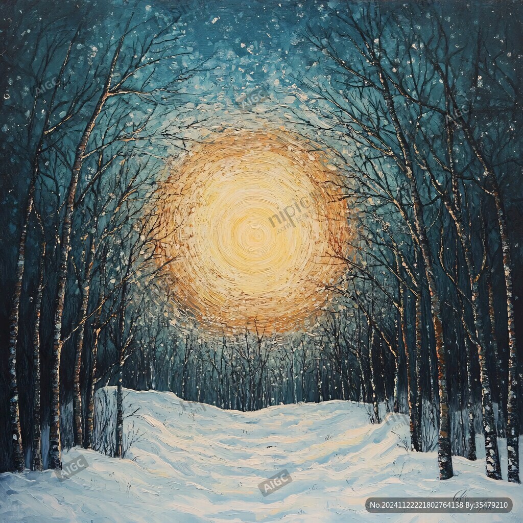 飞雪油画