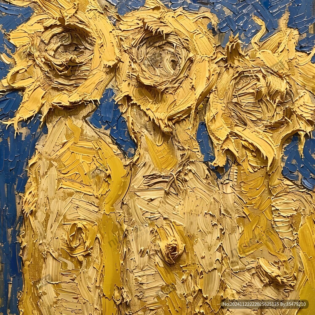 葵花油画