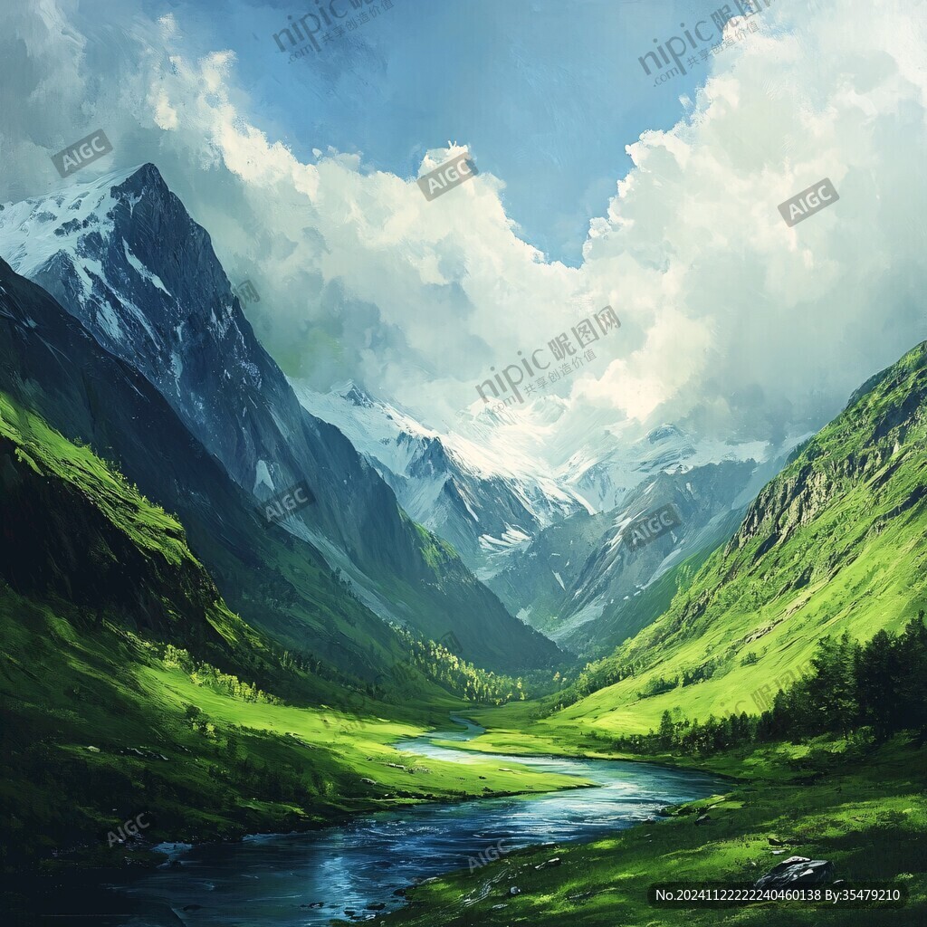 宽屏风景画