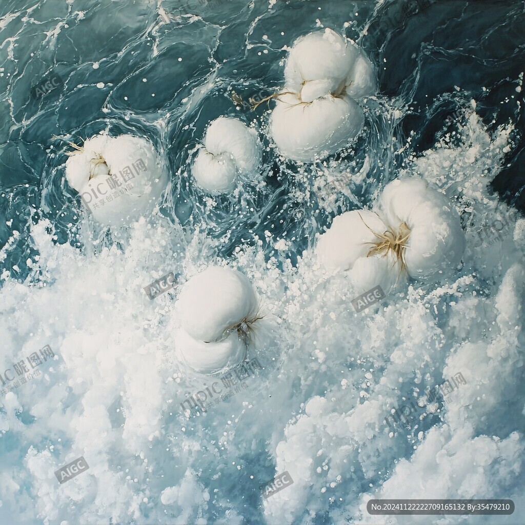 海水渔网泡沫