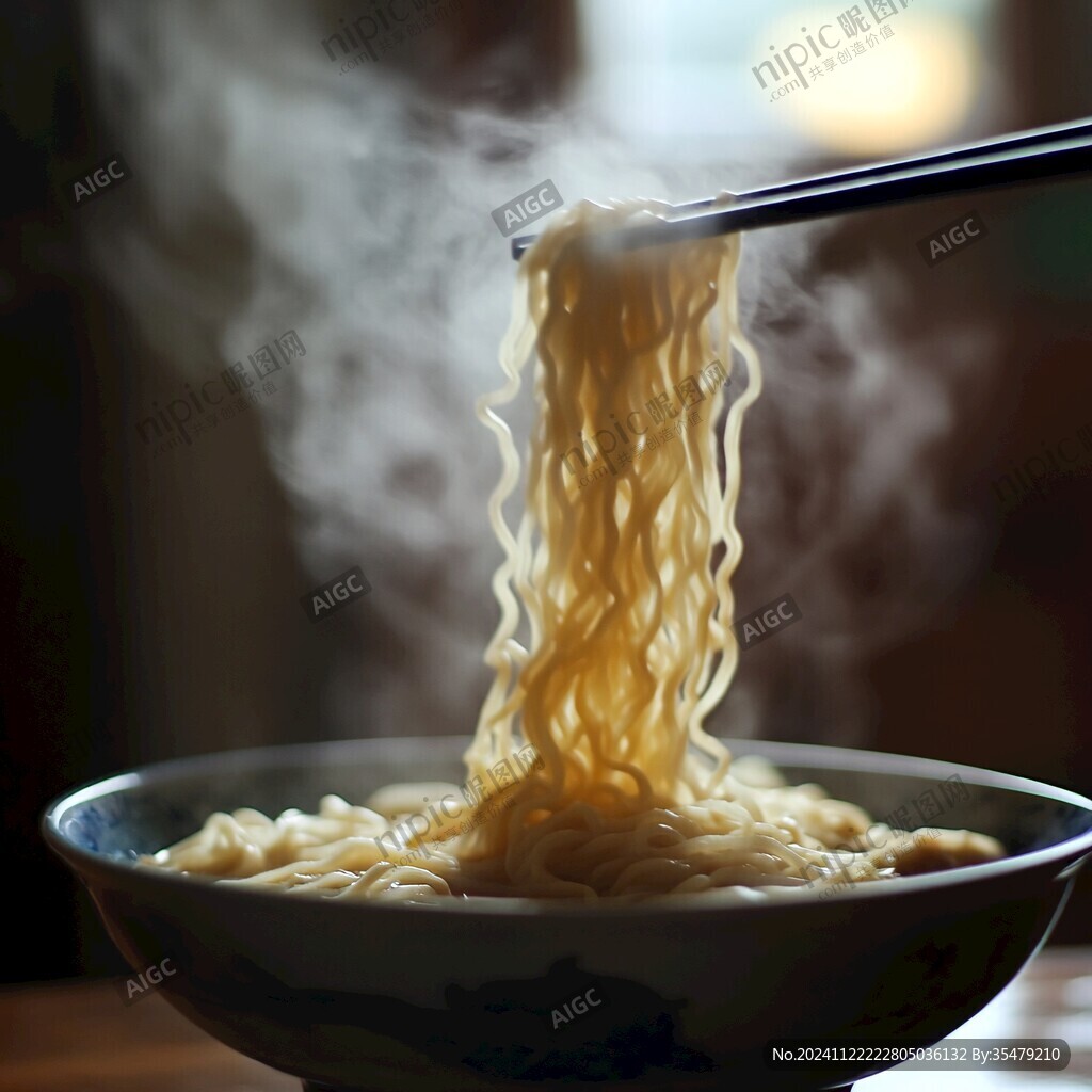 给方便面拍照
