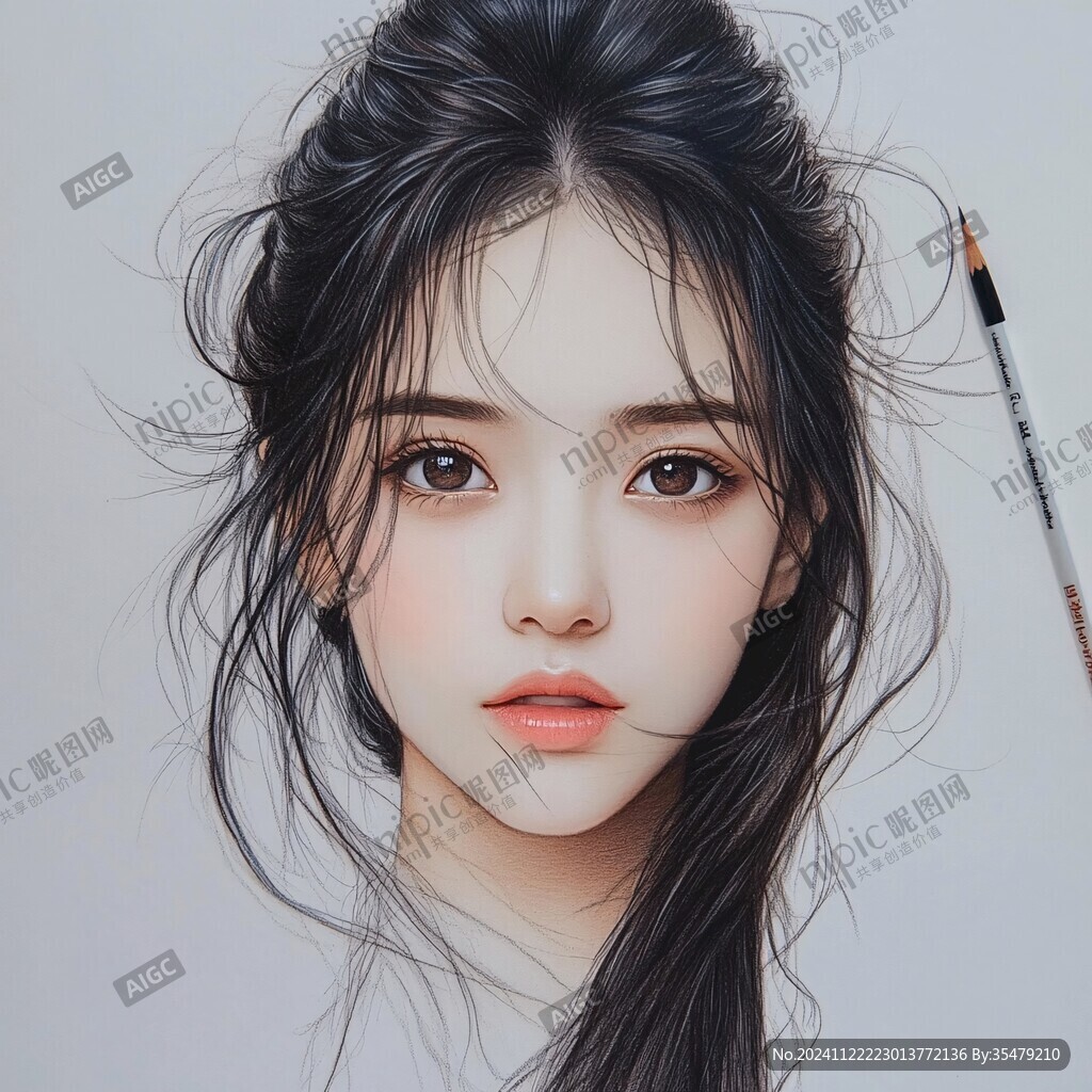 彩铅少女