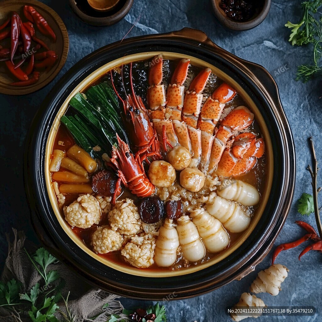 菜海鲜山珍大盆菜