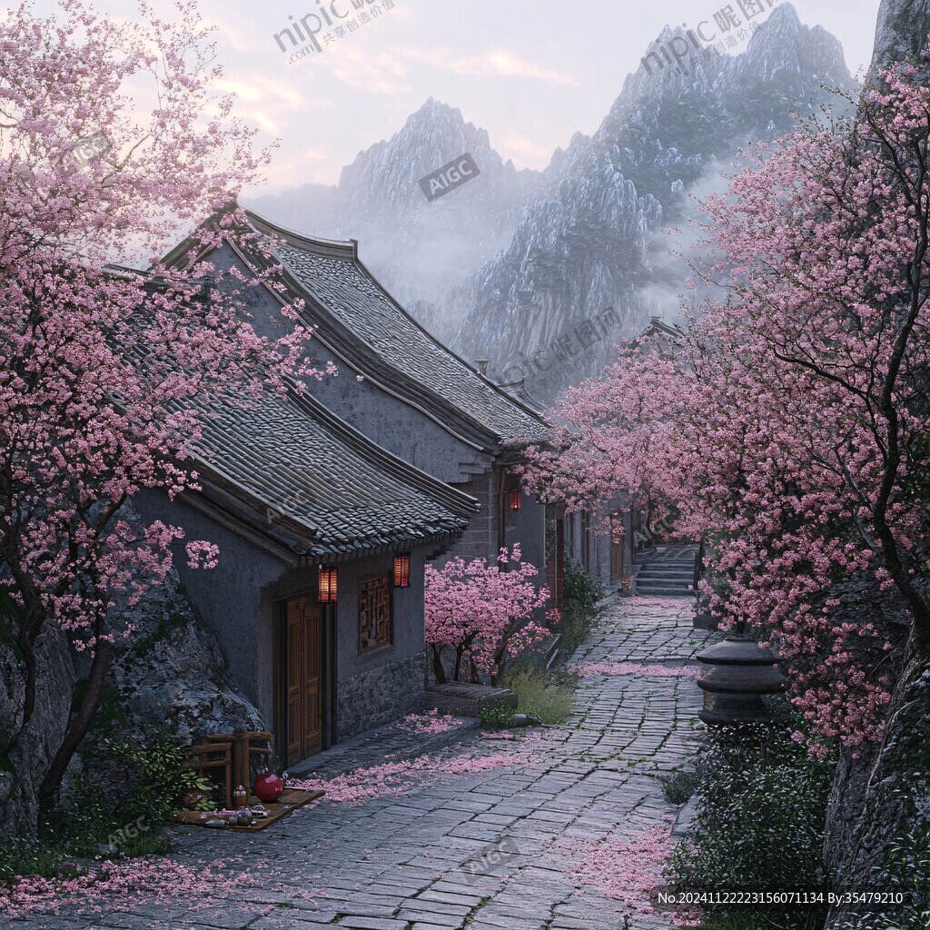 古风场景春暖花开