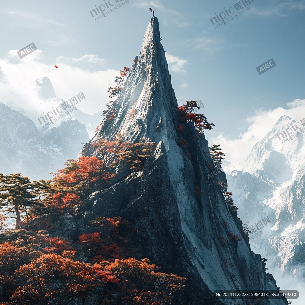 险峻山峰之巅