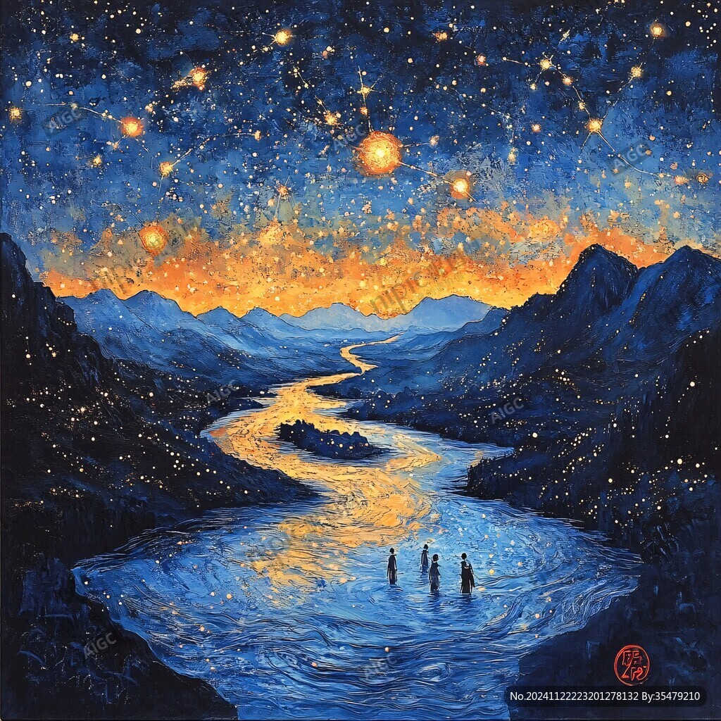 星月河幻想插画