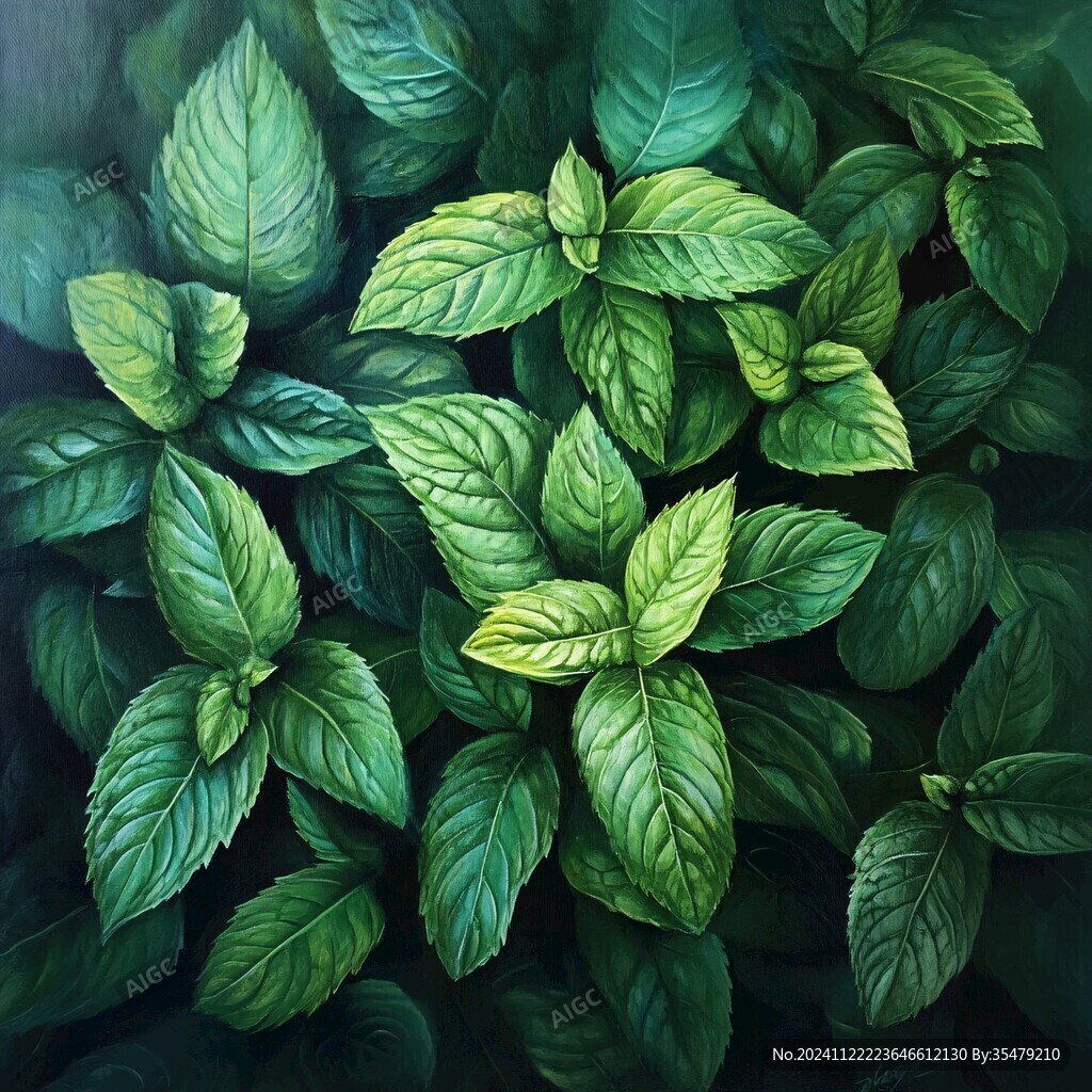 绿叶艺术壁画