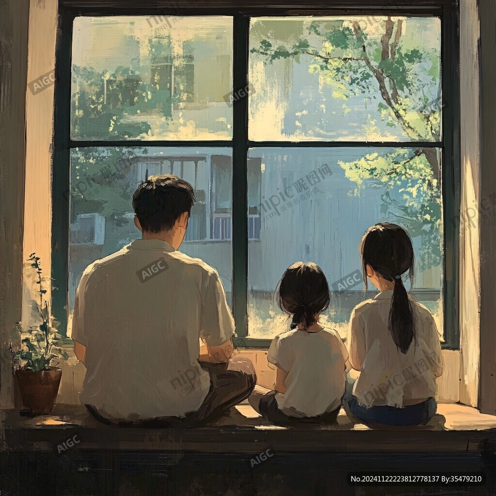 家庭场景插画