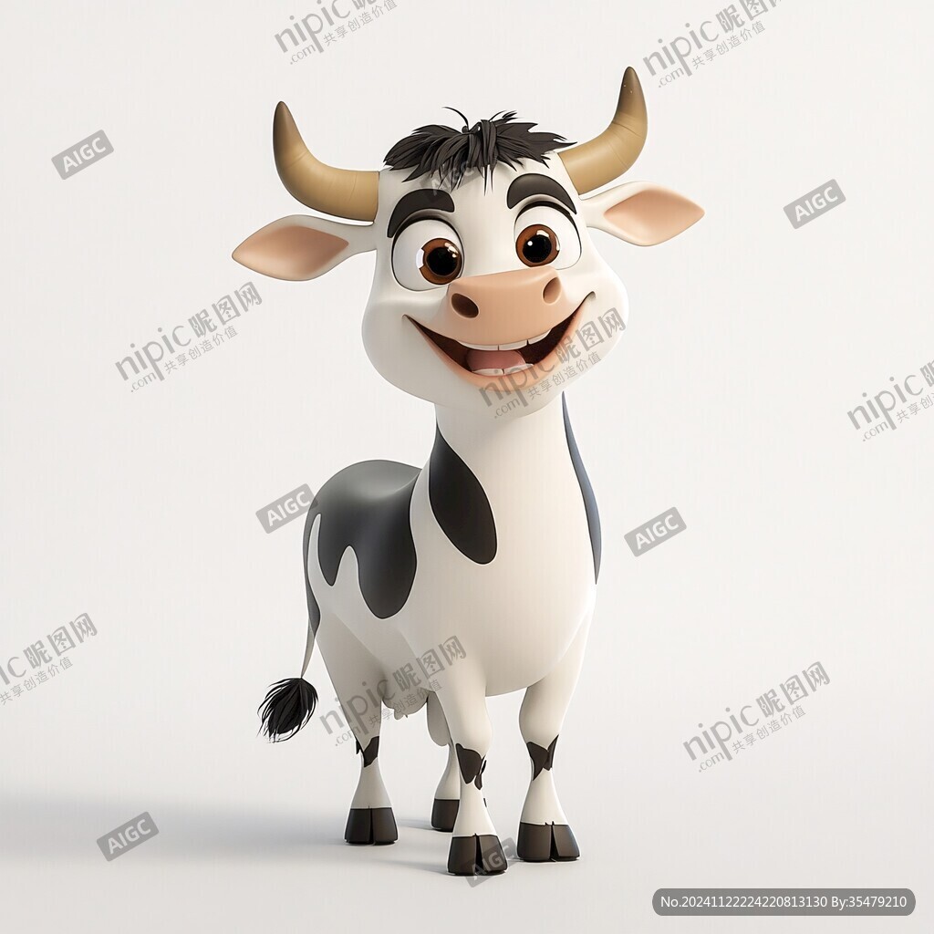 3d卡通牛