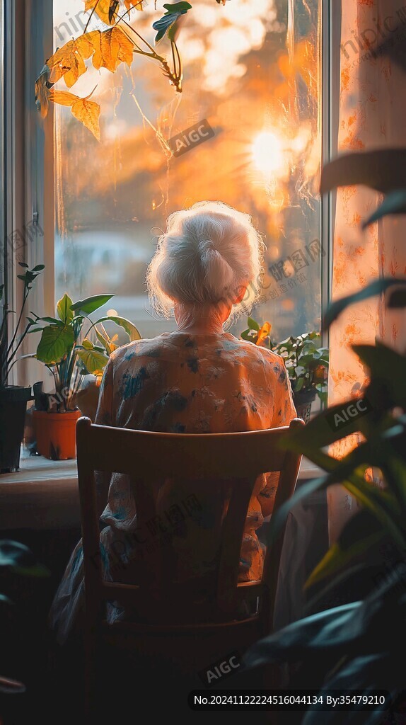 午后沐浴阳光下的美女