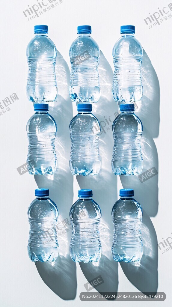 多瓶矿泉水